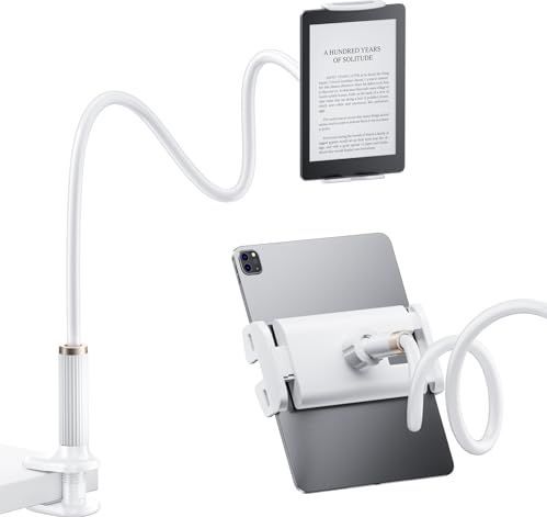 FlyCoco - Zwanenhals Tablethouder - Wit - Flexibele Lange Arm voor 4-13 inch Apparaten