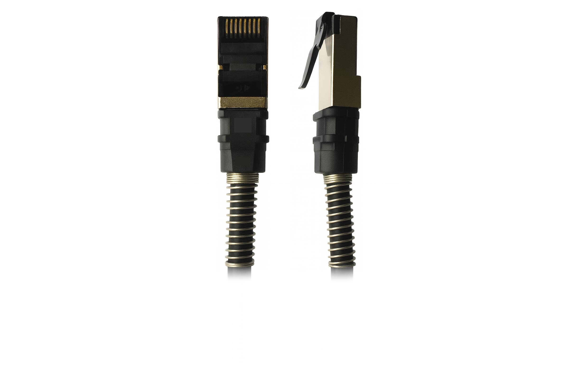 Patchkabel Big lenght Cat 6A, U/UTP, 25 m, SchwarzCat.6A U/UTP Patchkabel mit Lichtidentifikation, 25 m, 1 Stück
