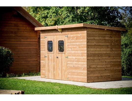 HABRITA - Abri theora en bois massif sans plancher, toit mono pente 7...