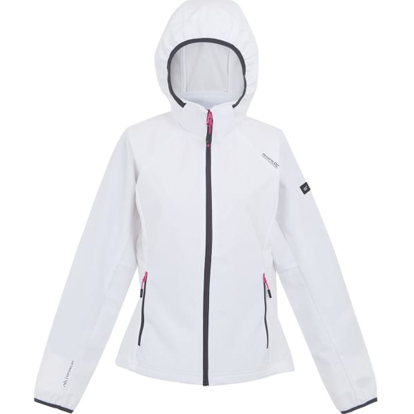 Softshell randonnée REGATTA W BOURDA WHITE (SEAL GREY/FLAMINGO PINK)