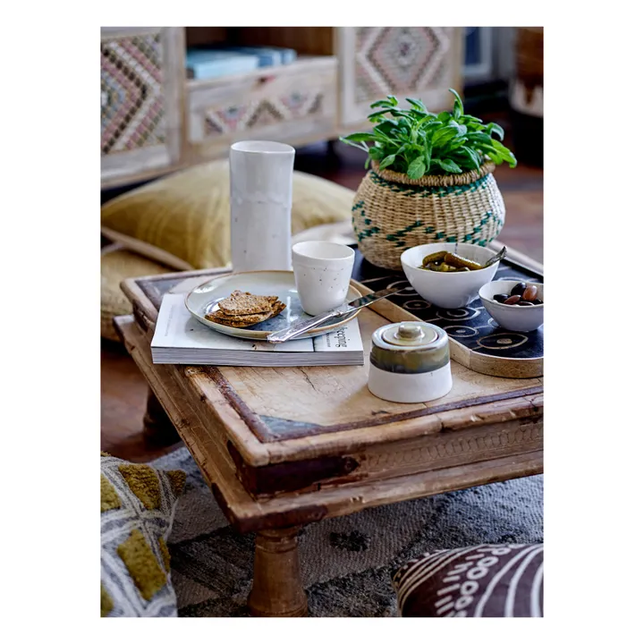 Bloomingville Assiette Heather en grès D21 cm | Gris vert