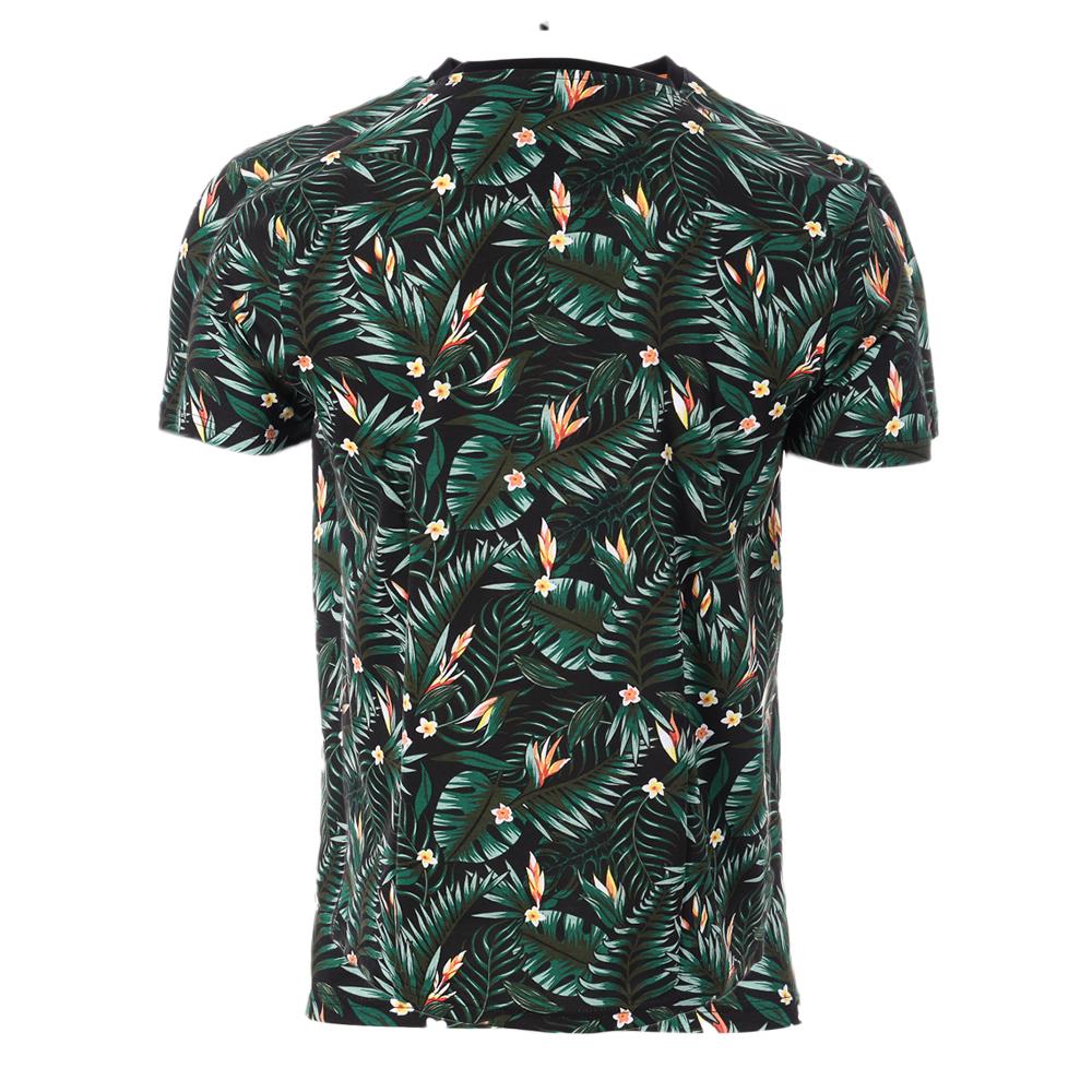 RMS26 T-shirt Noir à Motifs Homme RMS26 Tropic