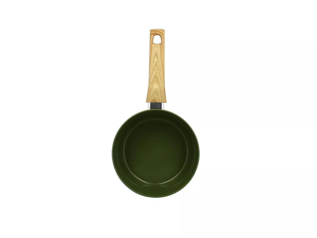 Menastyl - Set De 3 Casseroles Colorama Olive - Casserole 16/18 Et 20 Cm - En Aluminium - Revetement Antiadhesif En Ceramique