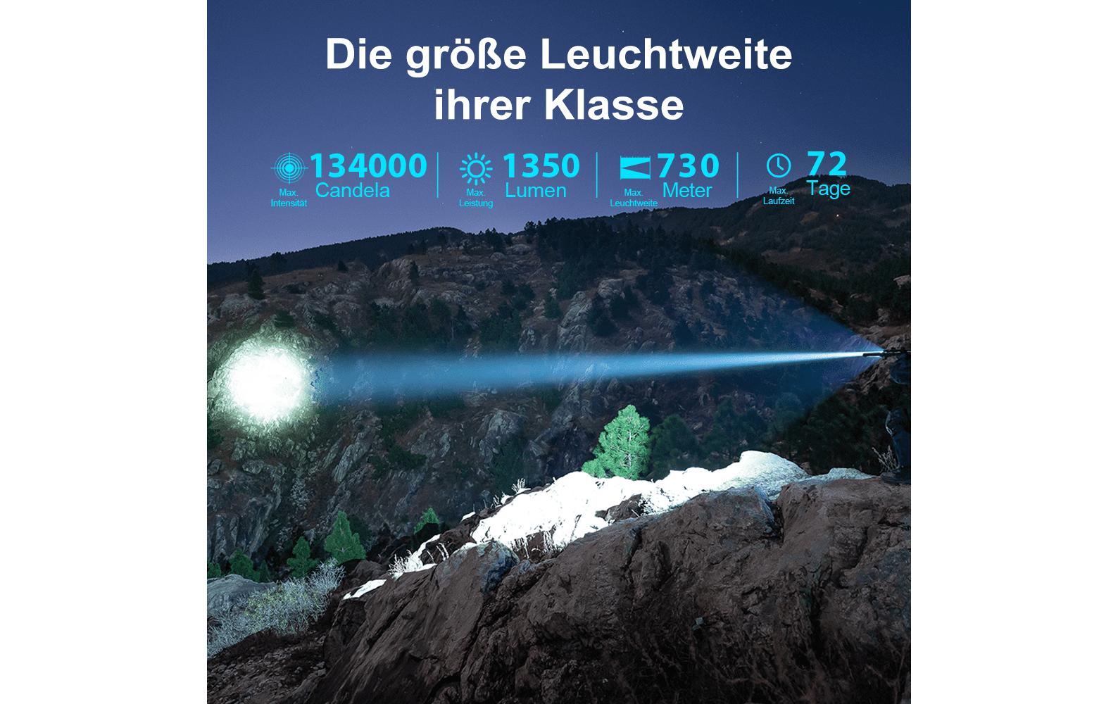 Taschenlampe Javelot 1350 lm<br>Outdoor-Taschenlampe