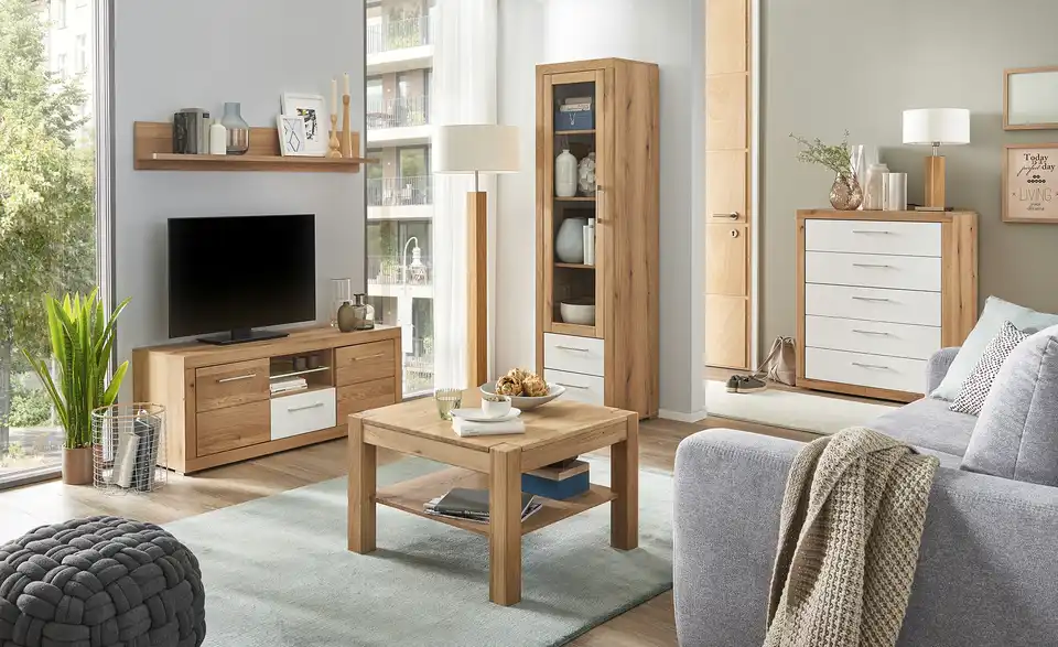 smart Couchtisch Malmö 70 cm Wildeiche, geölt