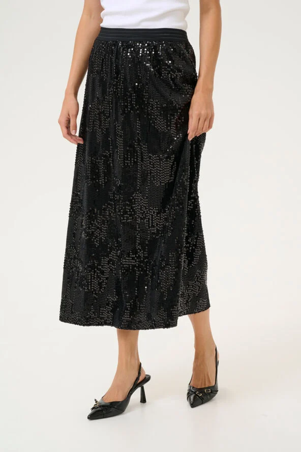 Kaffe KAamalie Seqiun Skirt Black deep