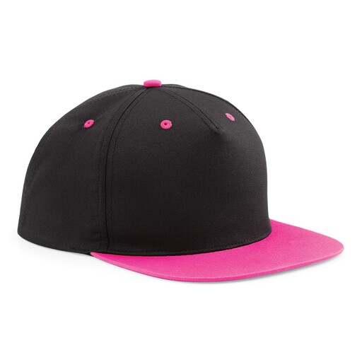 Boné/Viseira Beechfield Snapback, 2 cores, 5 painéis (pacote com 2)