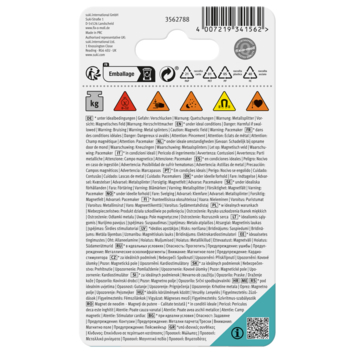 Magneet Neodymium schroefdop met bout en zilver 16mm