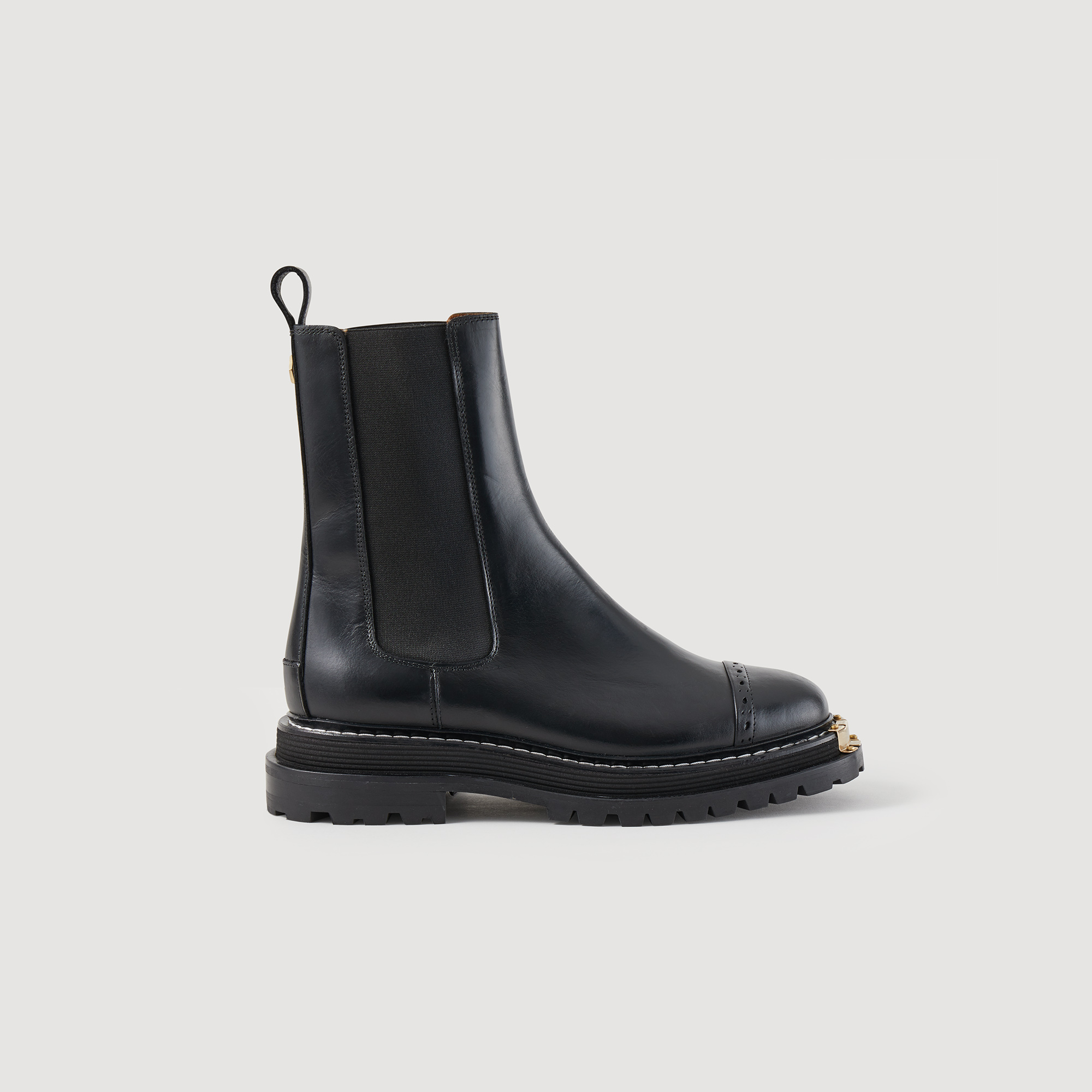 Bottines á semelle crantee