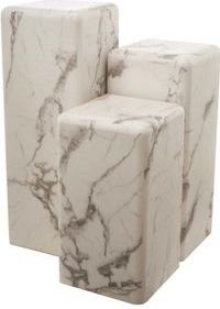 Pillar Pols Potten Marble Look White Large