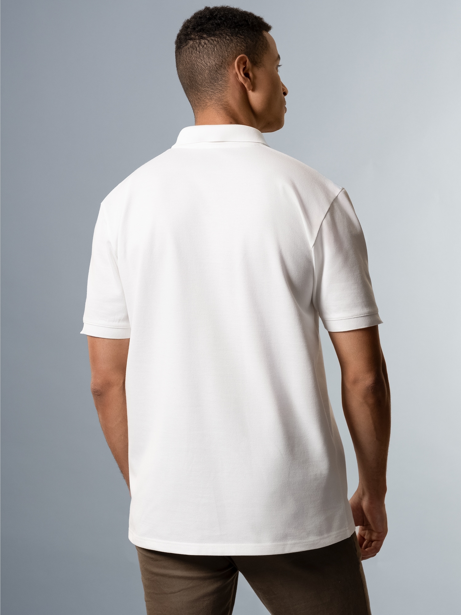 Polo-Shirt 100% Biobaumwolle Weiss