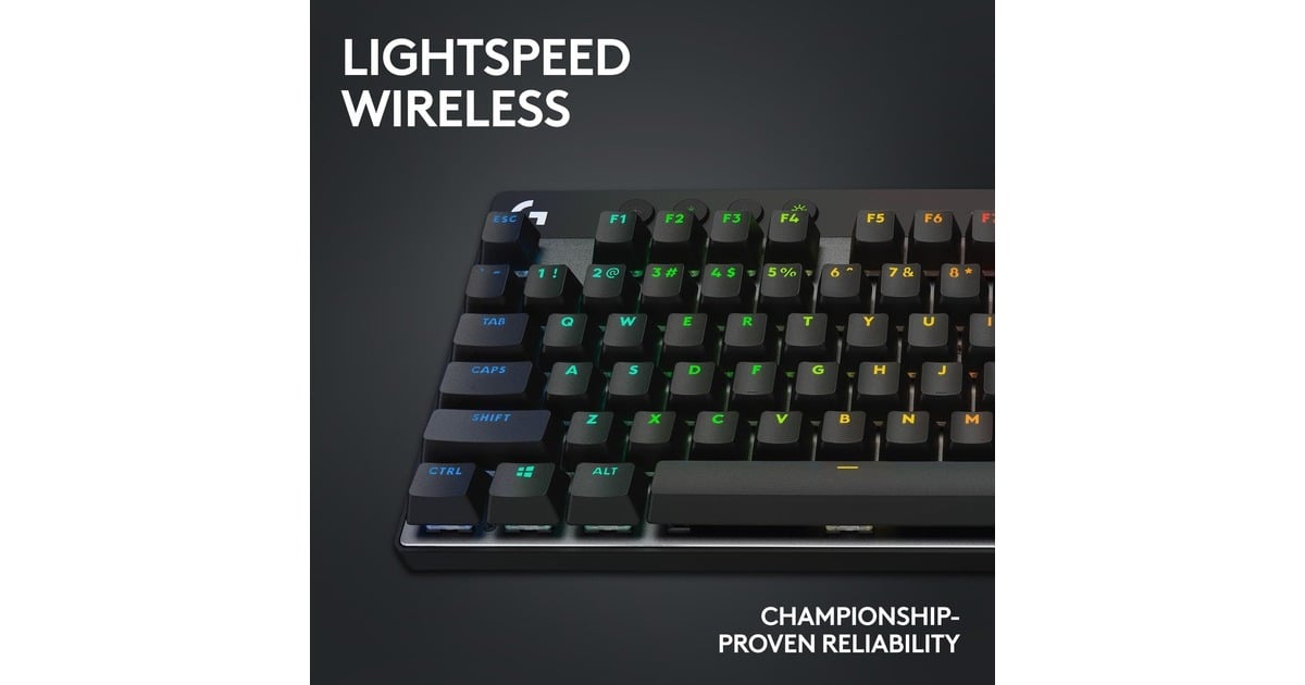 LogitechPRO X TKL, gaming toetsenbord  (Zwart, US-International, GX Brown, 80% (TKL), RGB leds, PBT Doubleshot keycaps, 2,4 GHz / Bluetooth / USB-C)