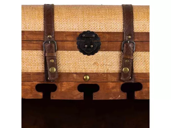 Coffre à bouteilles en bois marron 44x30x85h cm