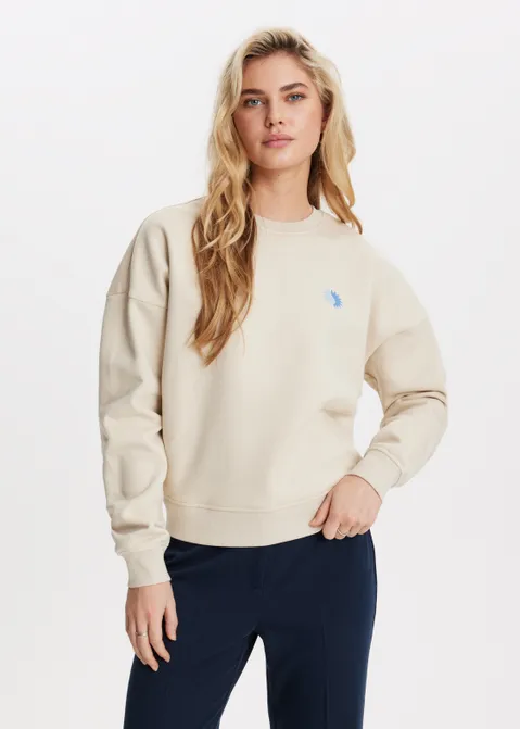 Sweater met print more sun zand (ZND.L)