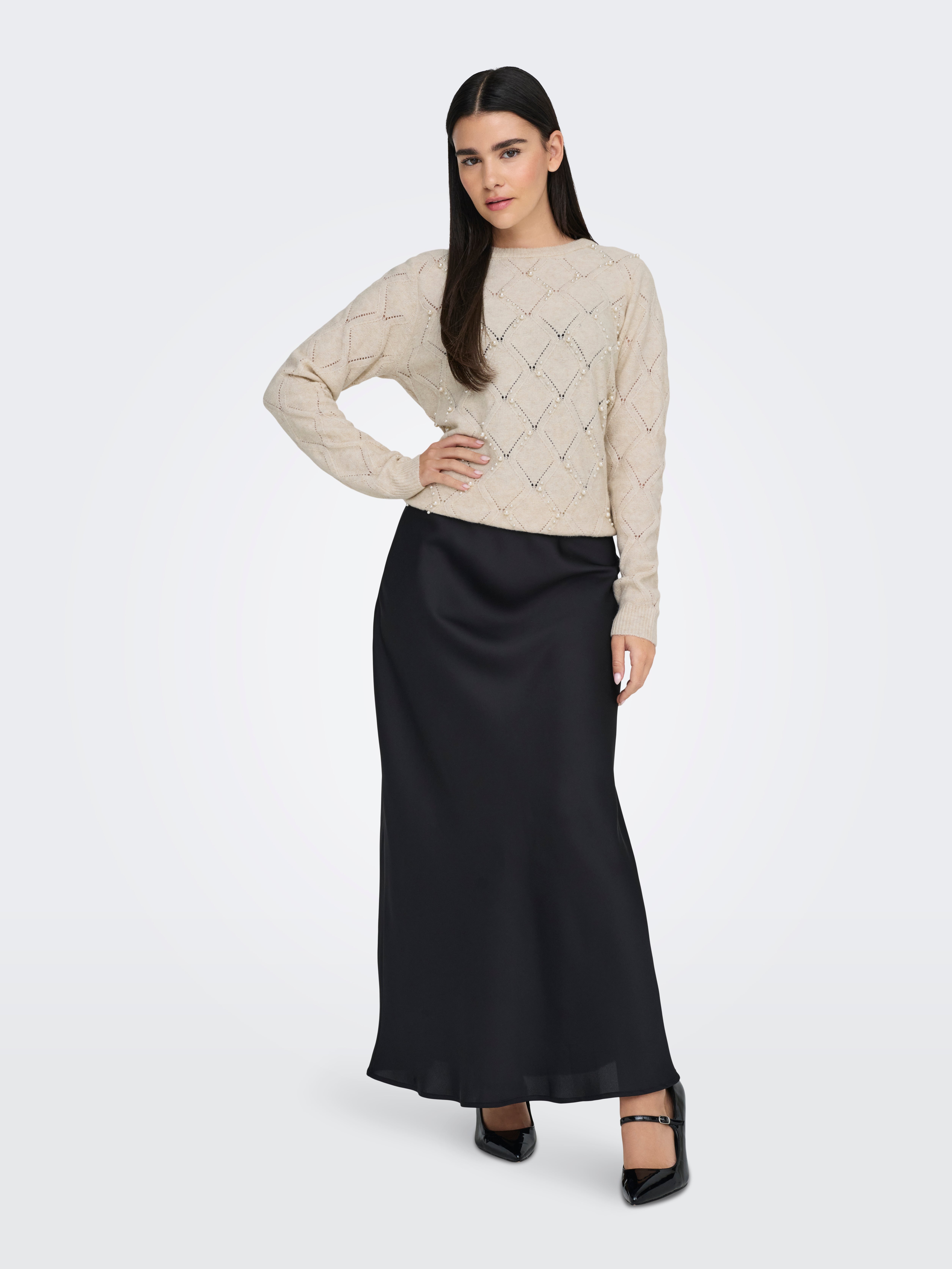 ONLLIANA Strickpullover Pumice Stone