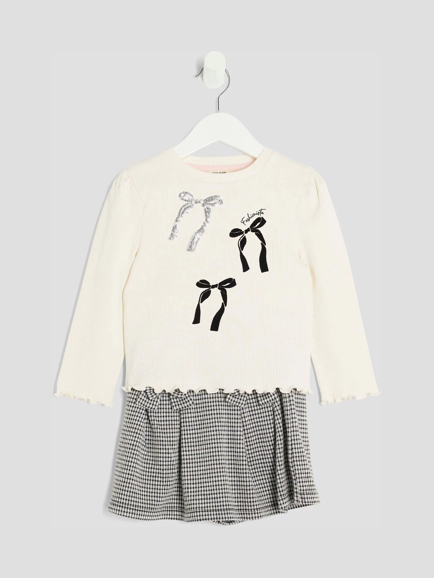 River Island Bow Skort 3 Piece Set