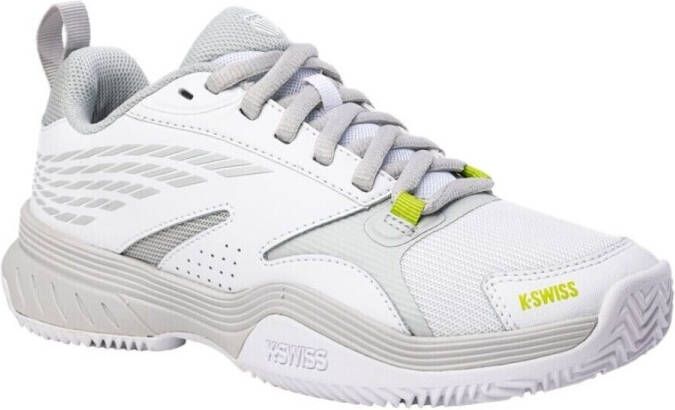 K-Swiss Speedex HB tennisschoenen wit grijs limegroen