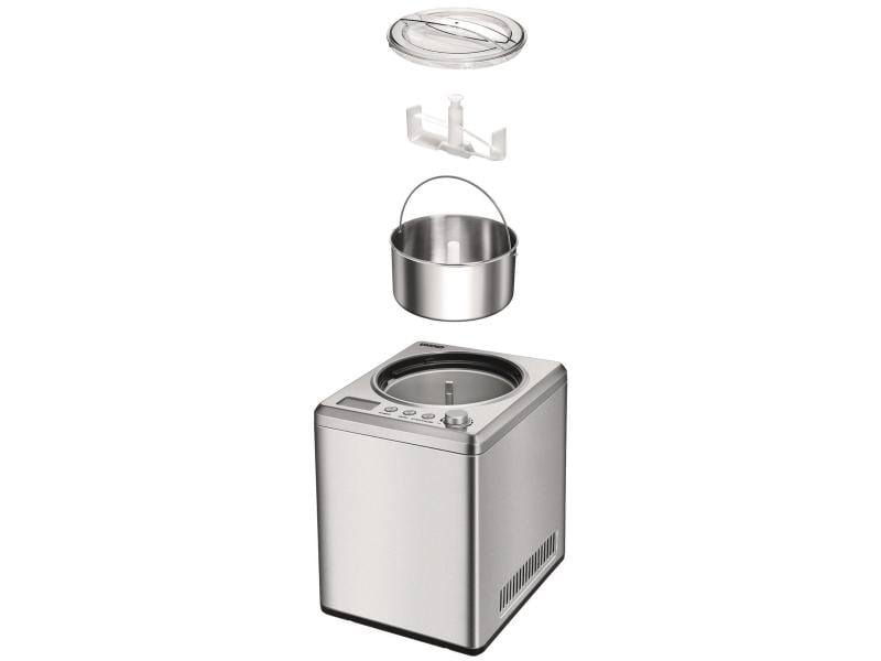 Unold Glacemaschine Profi 2.5 l, Silber Eiscrememaschine für Glace