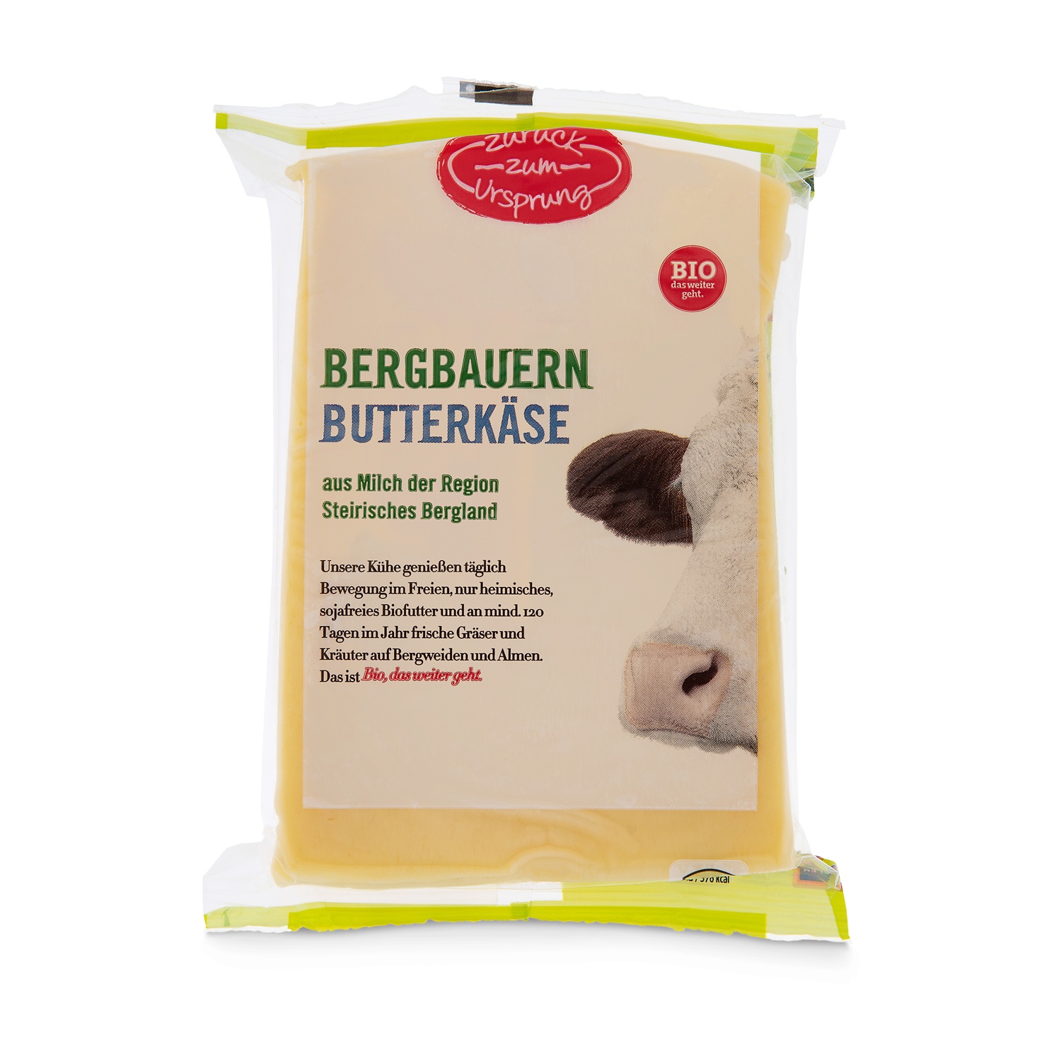 ZURÜCK ZUM URSPRUNG BIO-Bergbauern Käseselektion, Butterkäse 350 g