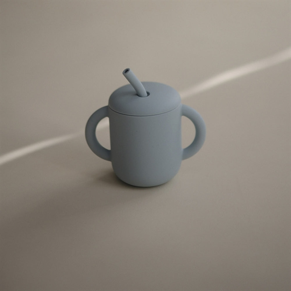 Silikone Drikkekop Powder Blue - Mushie