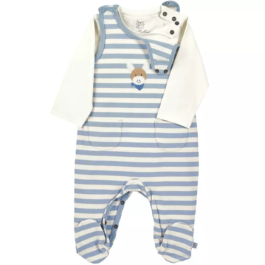 Sterntaler Strampler-Set Emmi hellblau