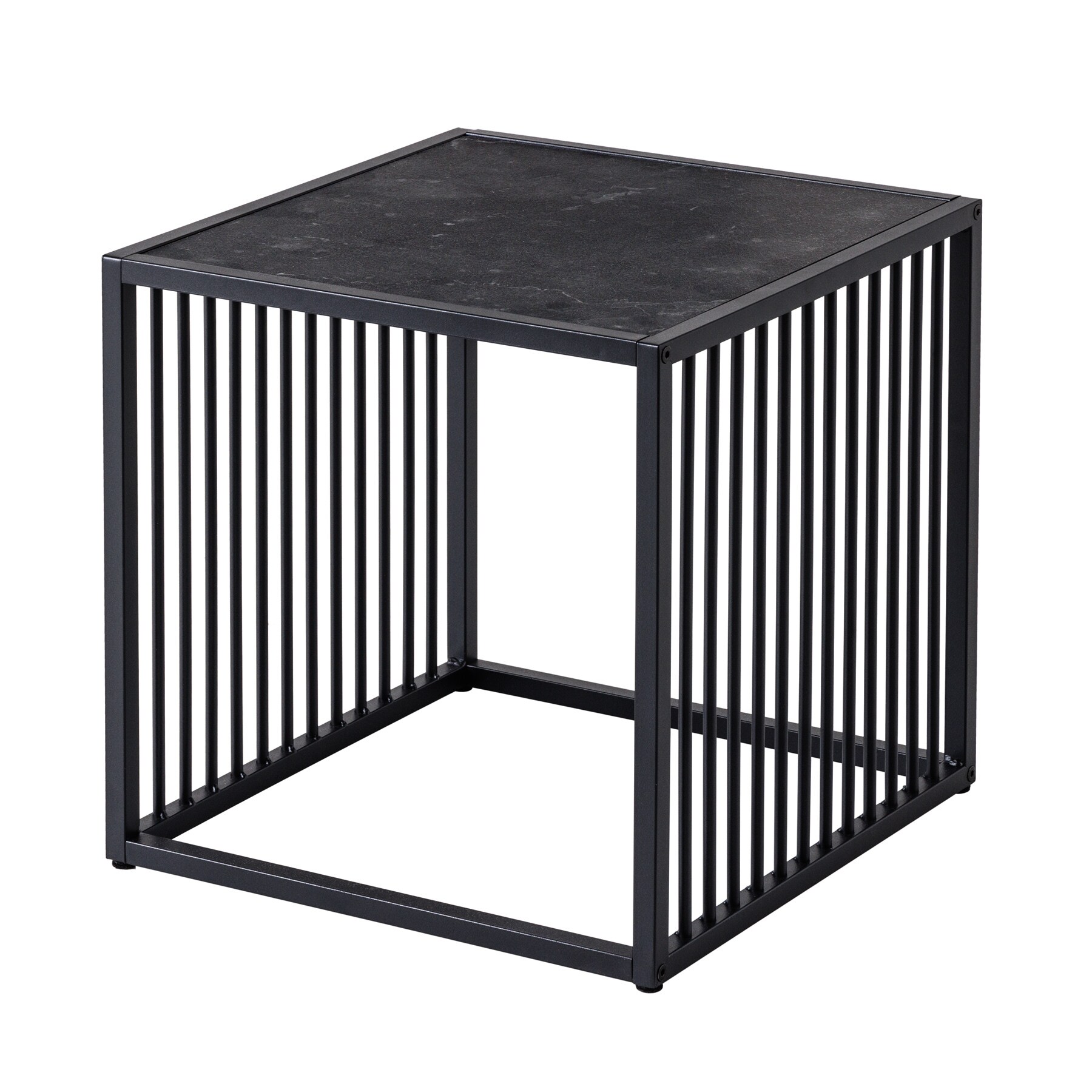 riess-ambiente Beistelltisch ARCHITECTURE - 40cm schwarz Marmor Metall