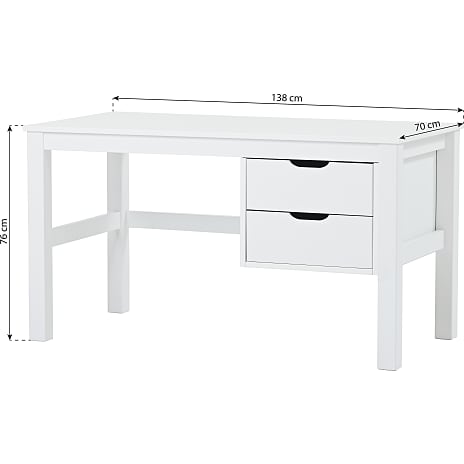 Hoppekids MAJA skrivebord m. skuffer - Hvid