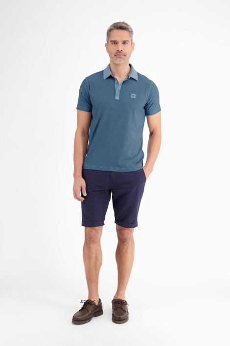 Lerros blauwe heren polo