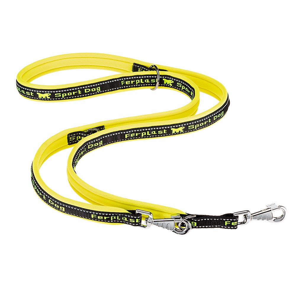 Ferplast laisse pour le dressage de chiens sport dog matic ga20/200, mousqueton innovant avec mécanisme magnétique, poignée