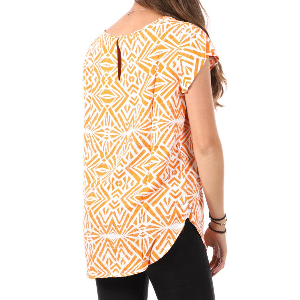 Only Top Orange à motifs Femme Only Nova