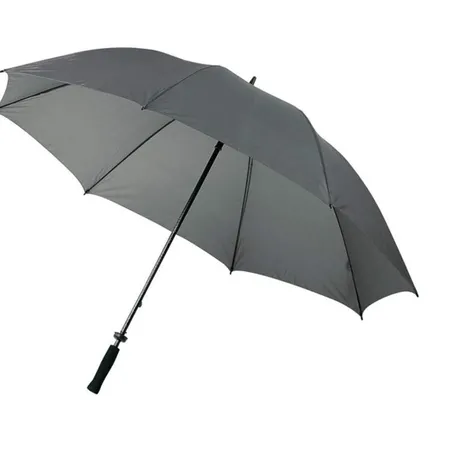 Macma Großer Regenschirm mit angenehmem Softgriff, grau/silbergrau
