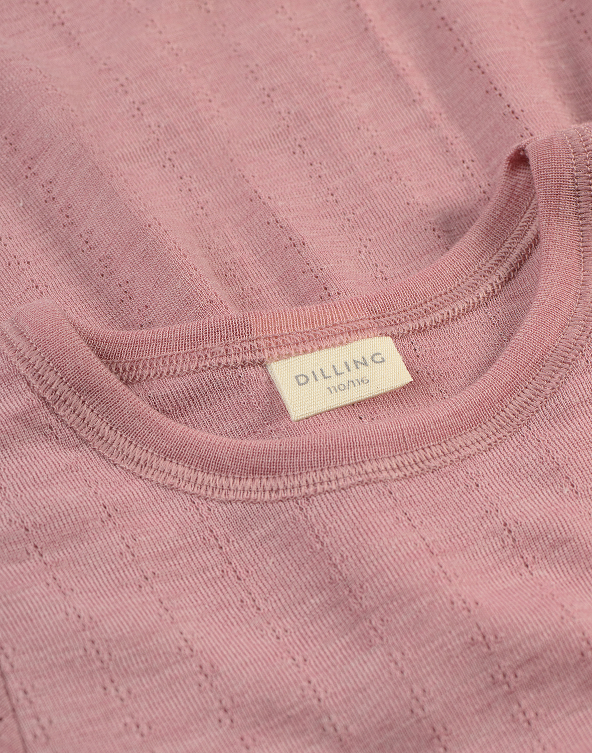 Pointelle T-shirtjurk van merinowol/zijde voor kinderen