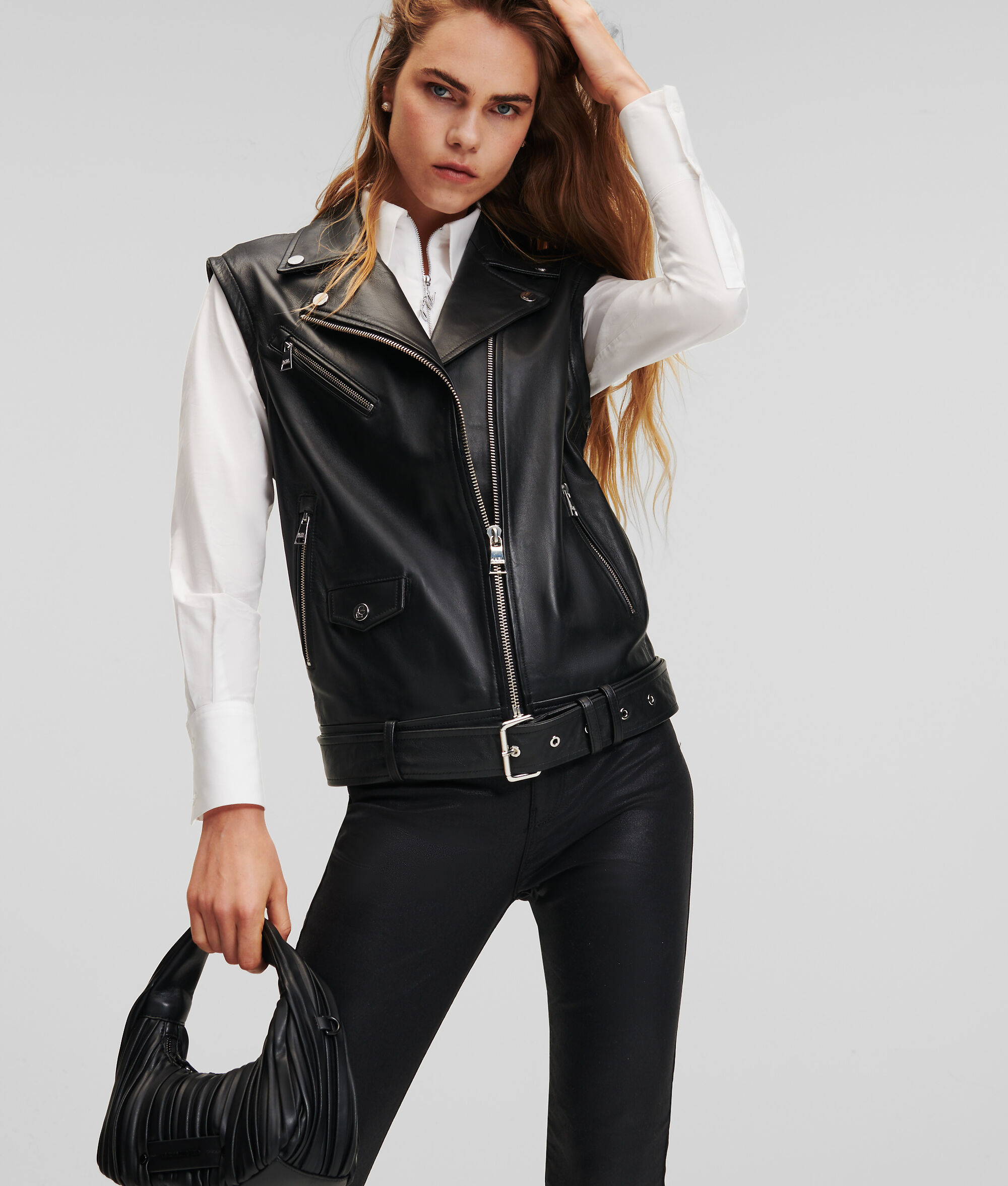 VESTE DE MOTARD EN CUIR