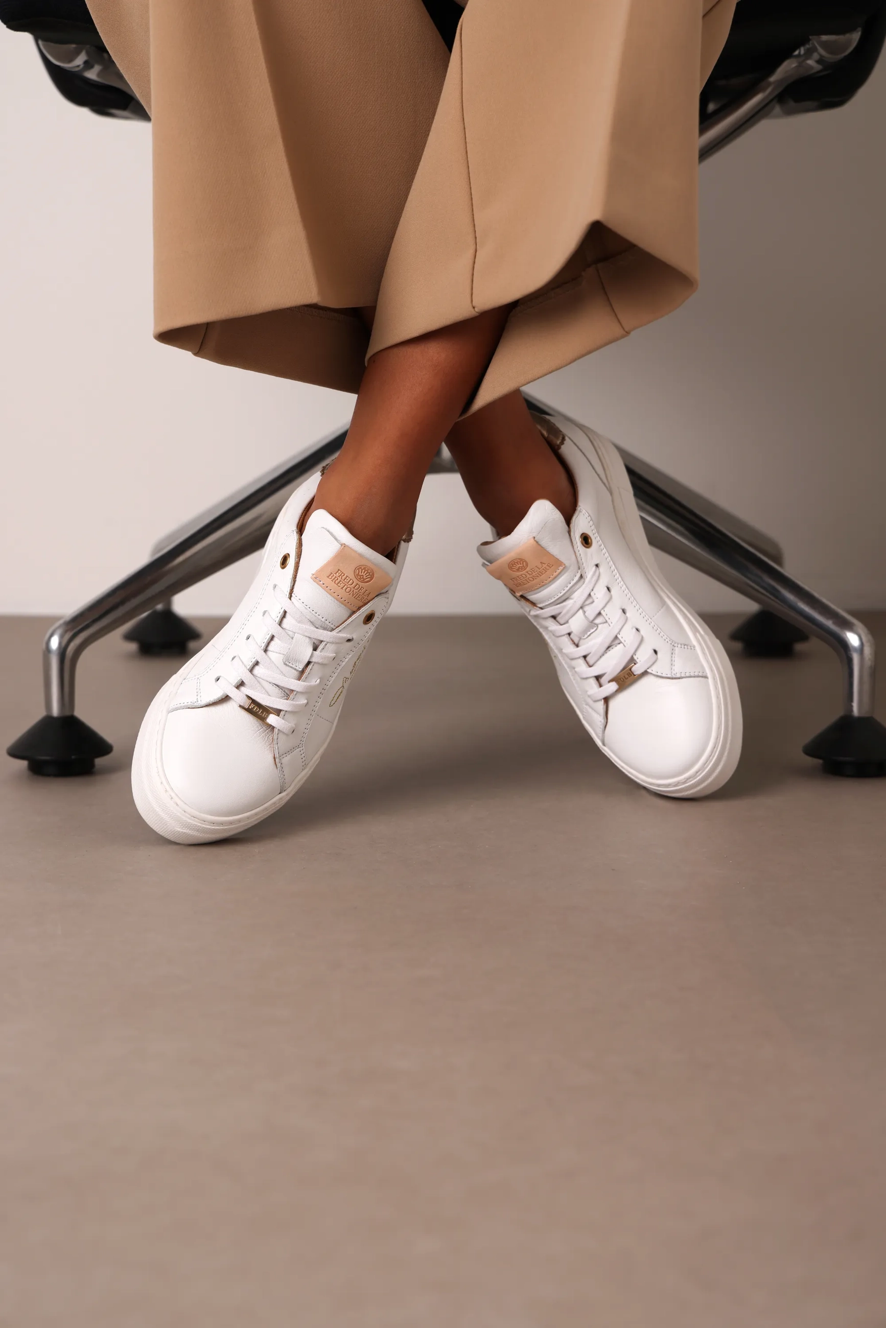 STORM ISA Sneaker leather metallic White/Gold