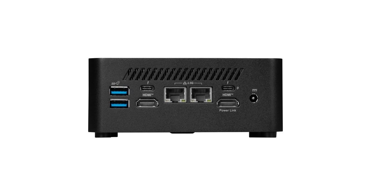 MSICubi NUC 1MG-001EU mini-pc  (Zwart | Core 7 150U | Intel Graphics | 16 GB | 1 TB SSD | EPEAT Silver Registered)