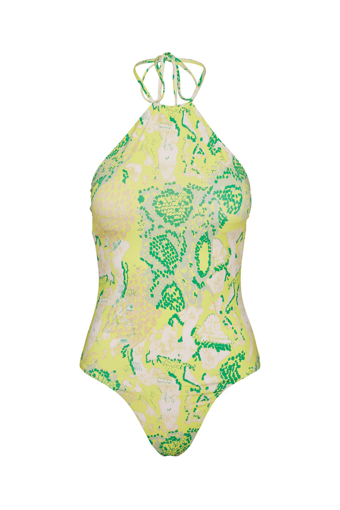 Maiô Curve com Decote Halter - Amarelo