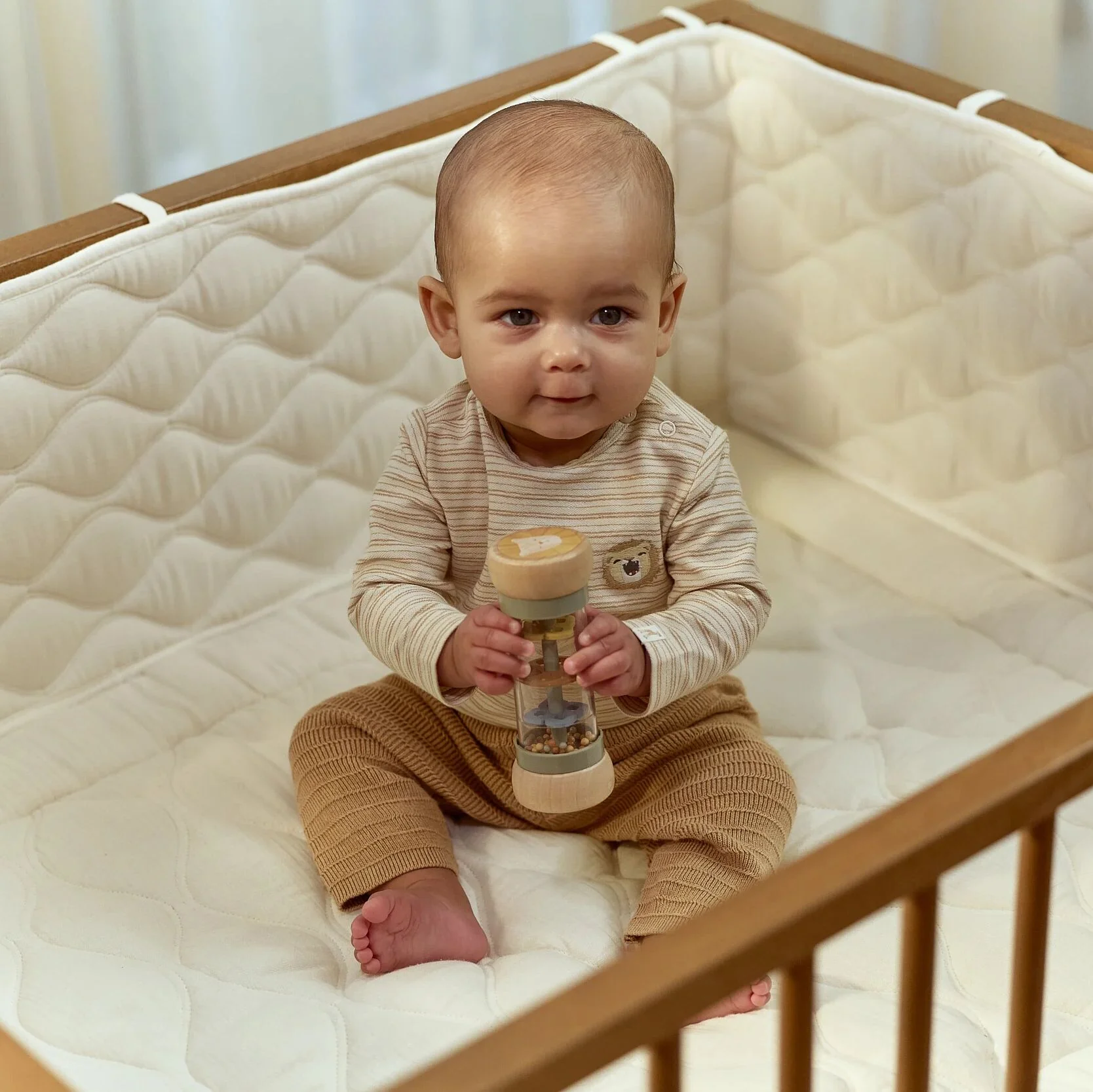 Groene regenrammelaar Safari – Zintuiglijk speelgoed voor baby’s