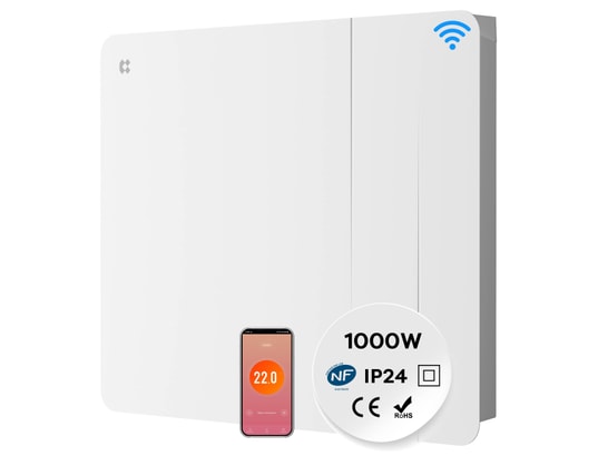 CIARRA - Radiateur inertie Radiateur connecté inertie sèche céramique 1000w cdhtd10a-w