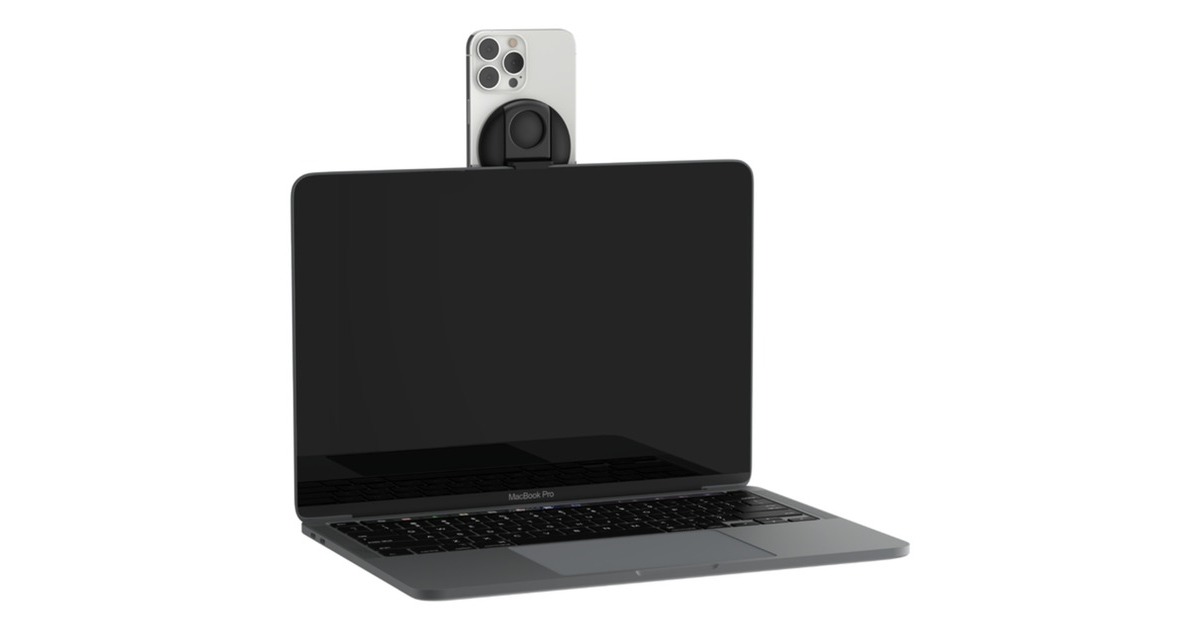 BelkiniPhone-houder met MagSafe voor Mac-laptops smartphonehouder  (Zwart)