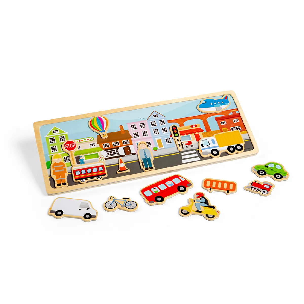 Bigjigs Toys Tableau d'Activité Magnétique City