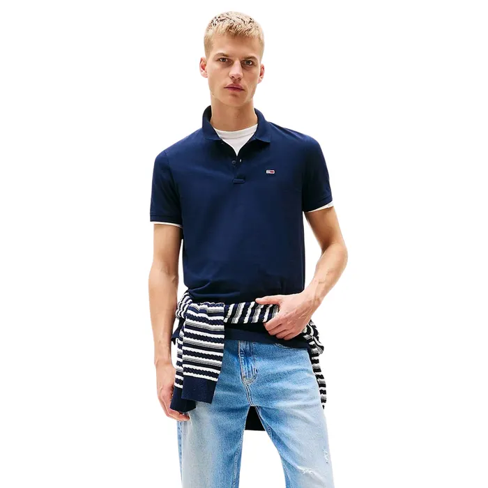 Tommy Hilfiger Slim Placket Flag Polo Heren