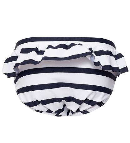 Petit Crabe Bikinihöschen - Zoe - UV50+ - Weiß/Navy Gestreift