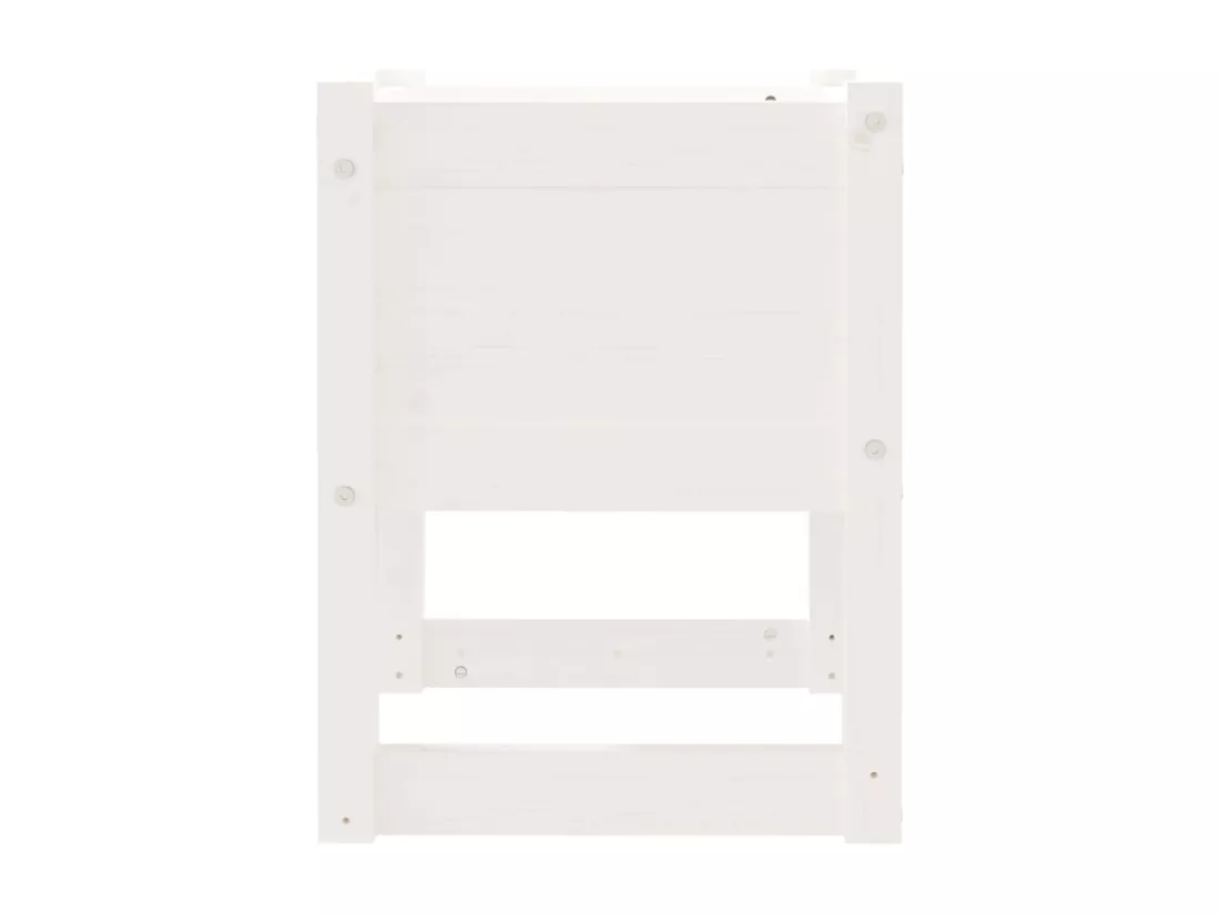 Jardinière bac lit surélevé bois blanche 40 x 40 x 52.5 cm 02_0037574