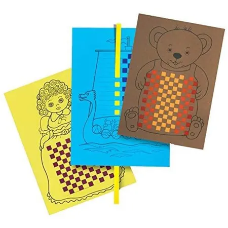 Folia Flechtmotive aus Tonpapier, DIN A4, farbig sortiert