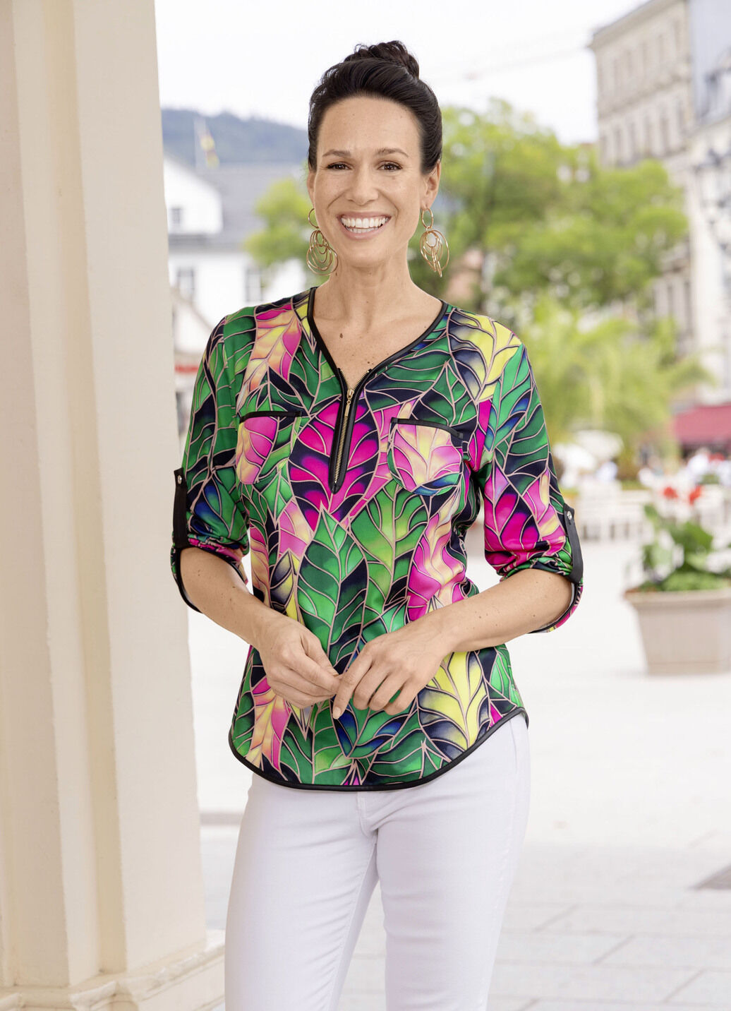 Shirt-Tunika mit Brusttaschen