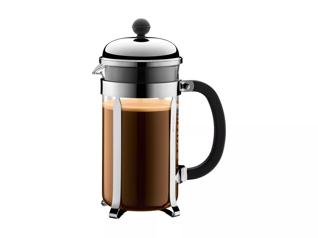 Cafetière Chambord 8 tasses en inox noir - sans boîte