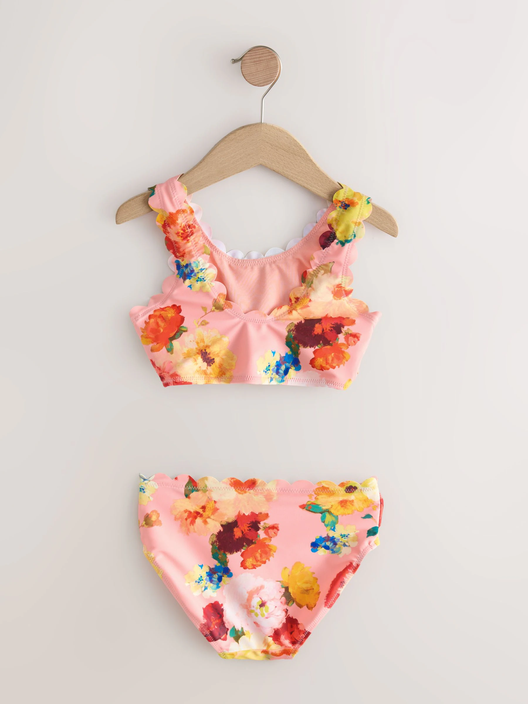 Roze - Floral Scallop Bikini (3-16yrs)