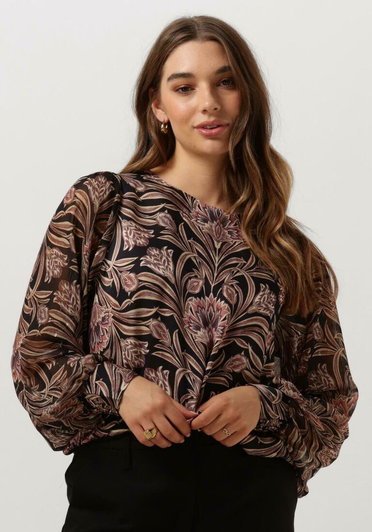 SUMMUM multi summum blouse top flowers viscose