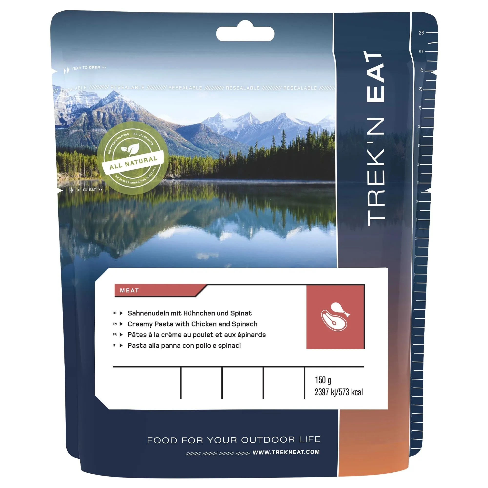 Trek’n Eat -  Sahnenudeln mit Hühnchen und Spinat