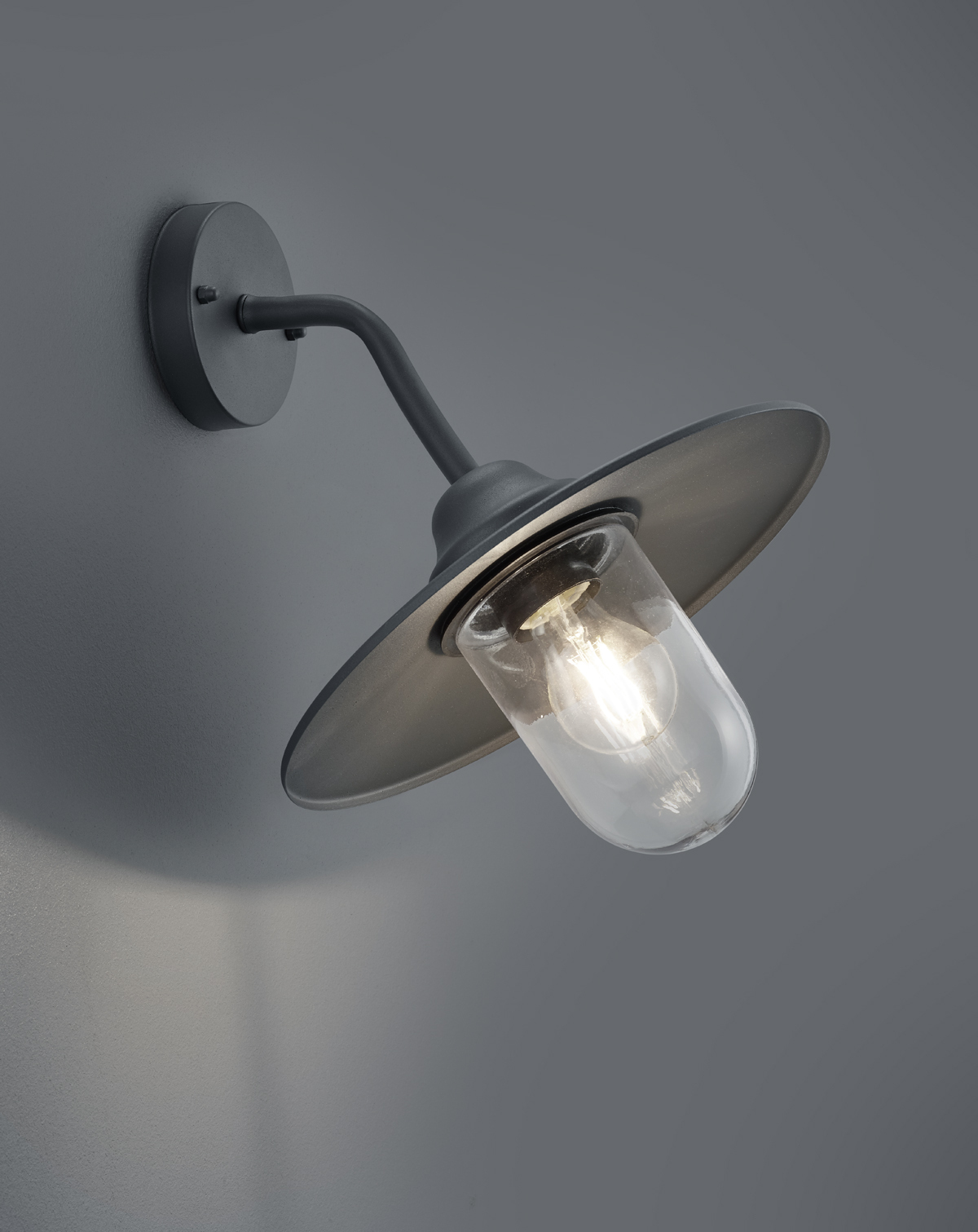 LED-Wandleuchte - anthrazit - Ø 30 cm